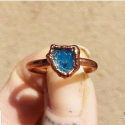 Handmade Eletroform turquoise ring
