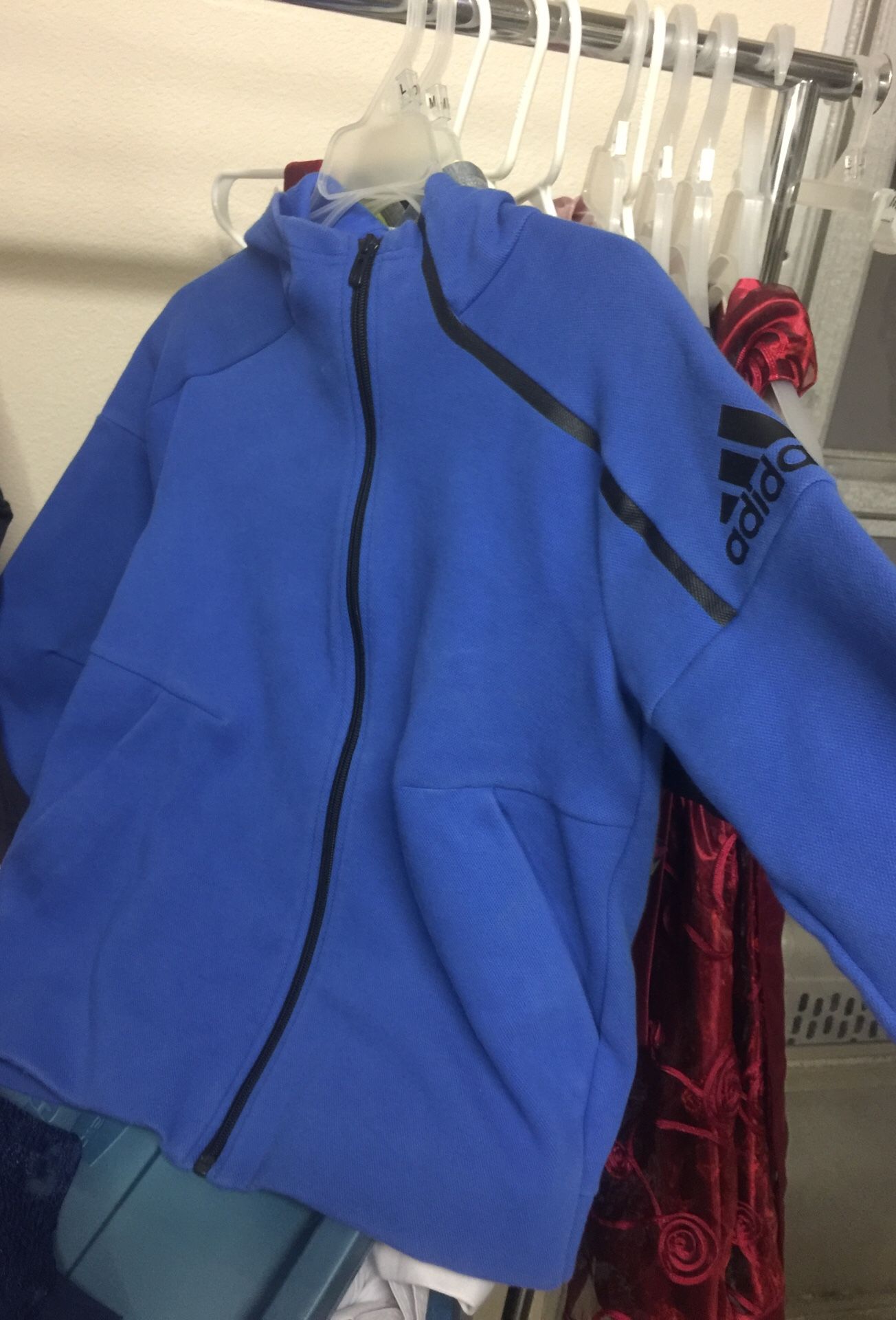 Adidas boy hoodie sz L