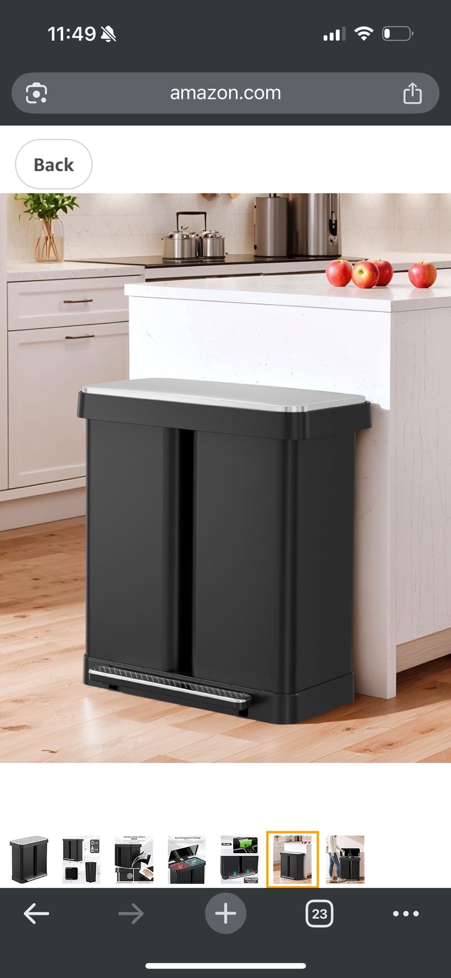 16 Gallon Dual Trash Can