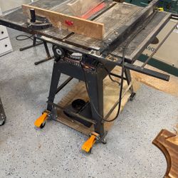 Heavy-Duty Craftsman 10” Table Saw – Upgraded Motor & Wheel Base