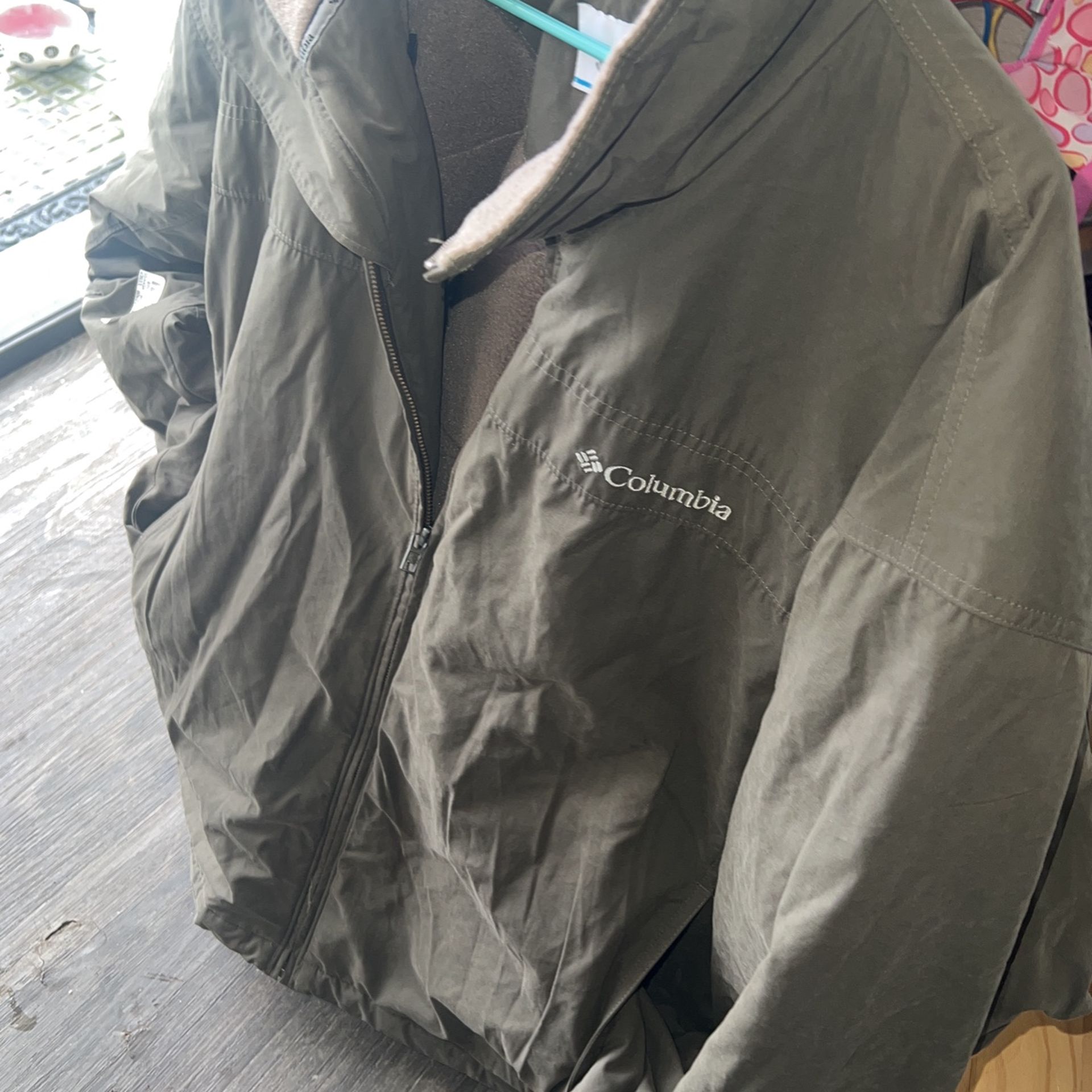 Green Color Colombia Jacket For Men Size 2X