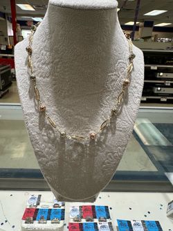 Beaded 14k Tricolor Necklace FCP2229