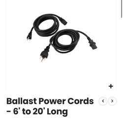 Ballast Power Cords - 8’ And 15’