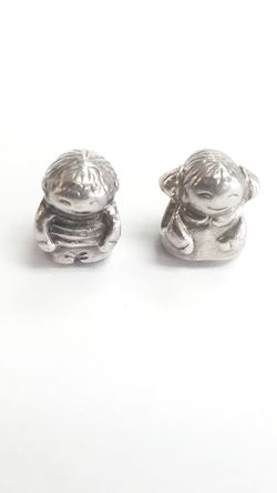 925 ALE Silver Authentic Pandora Boy & Girl Charm $24.99 Each