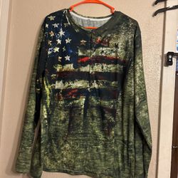 Patriotic Long Sleeve Shirt Men’s 2’ XL