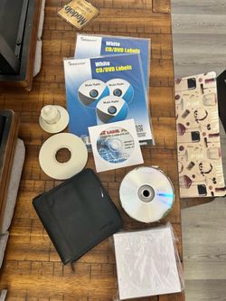 Blank DVD, labels, envelopes, case, label maker kit