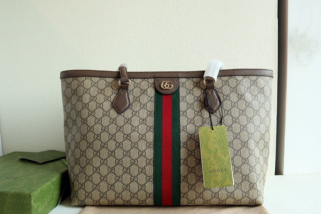 𝐆𝐆 𝐆𝐮𝐜𝐜𝐢 Tote Bag Ladies Offidia Beige Ebony Brown Green Red