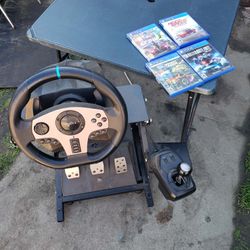 PS5 PS4 Accessories with Games.. EACH IS $300! OR $400! WITH PS4... mortal Kombat arcade. Guitar hero. VR Glasses Bundles. RACING kit Built with games