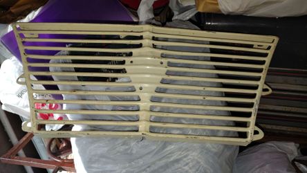 Vintage Metal Louvered Vent Grille Panel