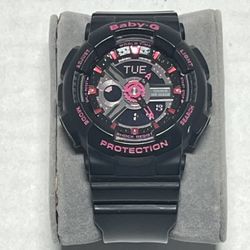 Casio Women's Baby-G Black Dial Watch - BA111-1A