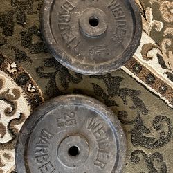 Pair of 25 lb barbell plates (50 lbs total)