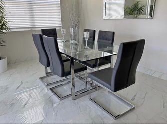 BLACK DINING ROOM CHAIRS 🪑 🖤