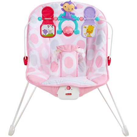 Brand new in box Fisher-Price Baby's Bouncer with Removable Toy Bar, Pink Ellipse