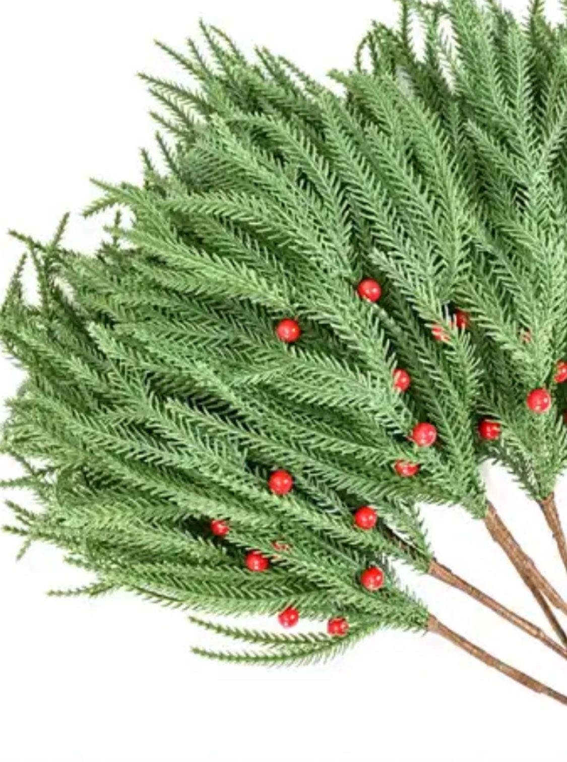 Artificial Christmas Tree Picks with Red Berries5pcs