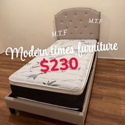 Brand New Twin Bed Frame In Box / Mattress Included 