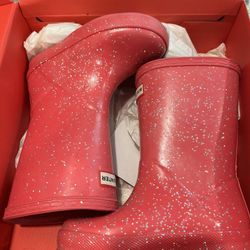 Hunter Boots Kids Pink Glitter 