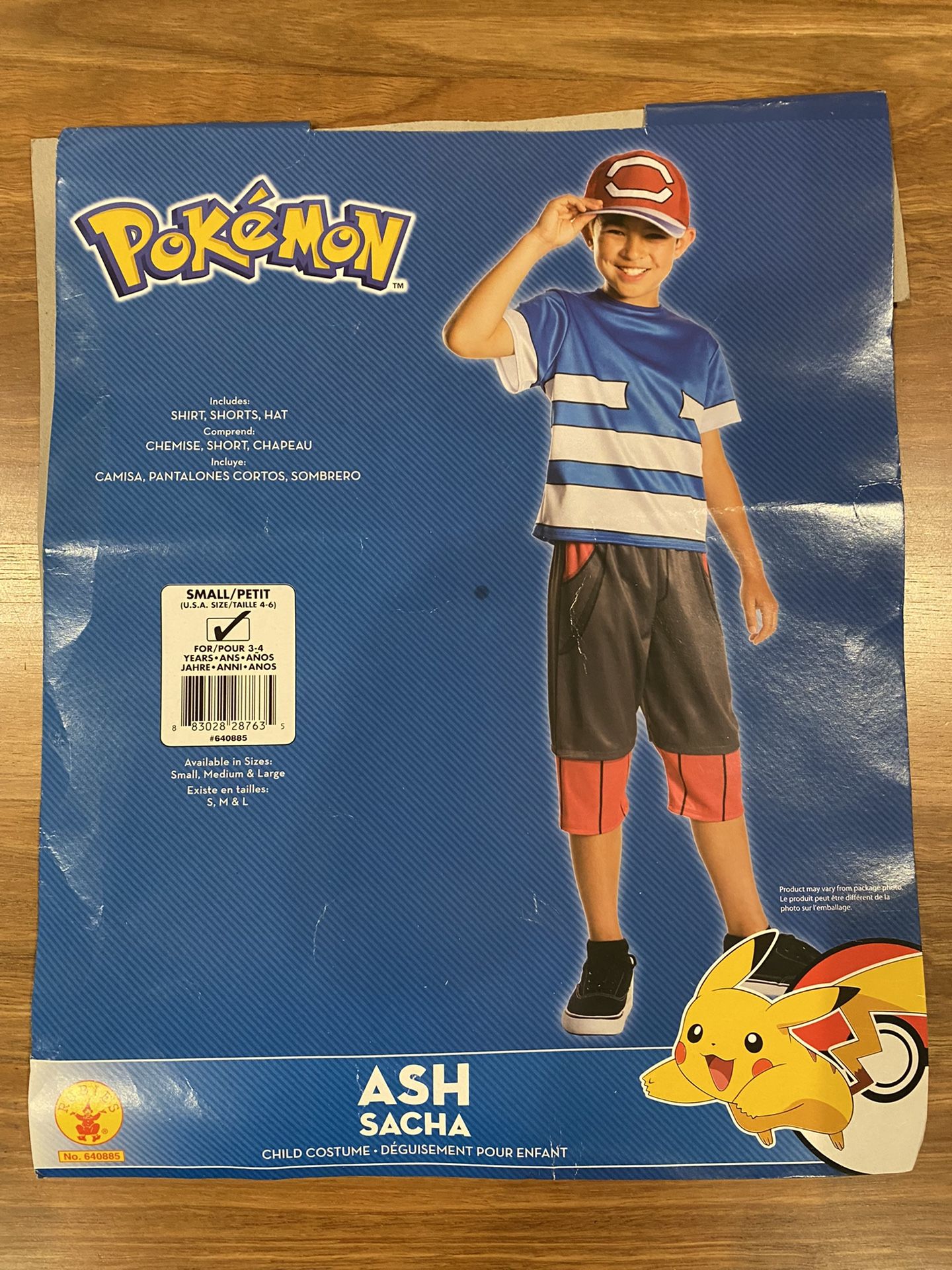 Pokémon Ash Halloween Costume—size small