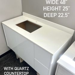Bathroom Vanity 48" with Quartz Countertop