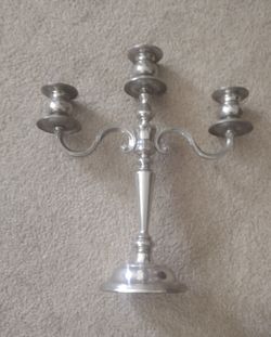 Vintage 3-Arm Silver Candelabra - Elegant Table Centerpiece