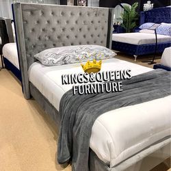 New Queen bed frame with mattress