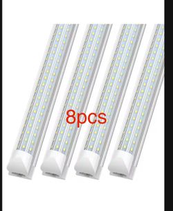 Anylight 4 ft. LED Shop Light, 48-Watt, 5000K Cool White, T8 Compatible, Linkable, D-Shape, 300° Beam Angle, (8-Pack)