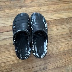 Black And White Tie Dye Crocs