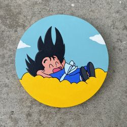 Dragon Ball Kid Goku Nimbus Cloud Canvas Hand  Painting 