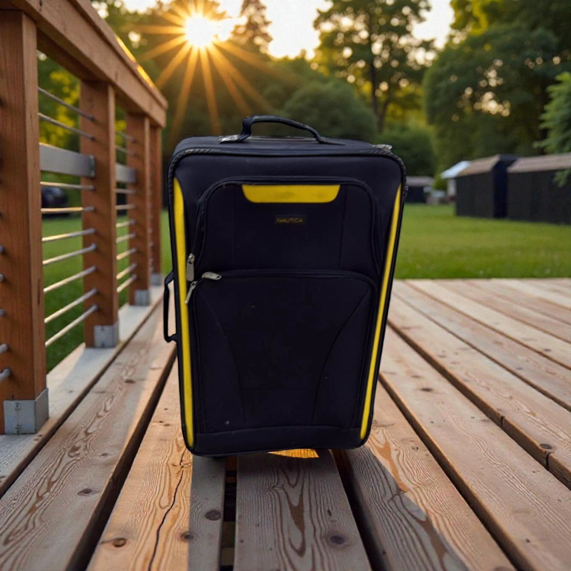 Nautica Checked Luggage Medium Size Roller Suitcase 25”