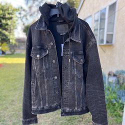 Men's American Eagle Jacket Xl Stretch Hoodie Denim Chamarra 