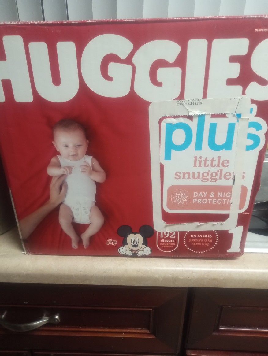 Huggies Plus Diapers Has 192 Diapers Little Snuggles