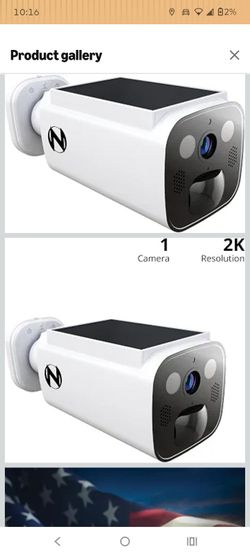 Night Owl 2K Battery Solar Powered Camera with Spotlight and 2-Way Audio – White