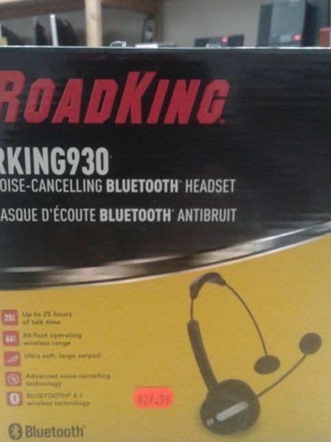 RoadKing RKING930 Noise-Canceling Bluetooth Headset with Mic for Hands-Free .........