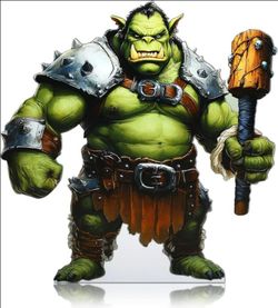 Amyhill 3.7 ft Fantasy Theme Party Decoration Ogre Stand up Cardboard Cutout Life Size Angry Evil Green Ogre Giant Backdrop Photo Props Standup for Fa