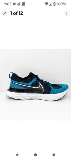 Nike Mens React Infinity Run Flyknit 2 CT2357-400 Blue Running Shoes Sneakers 13