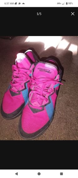 Nike LeBron Basketball Sneakers Pink Blue