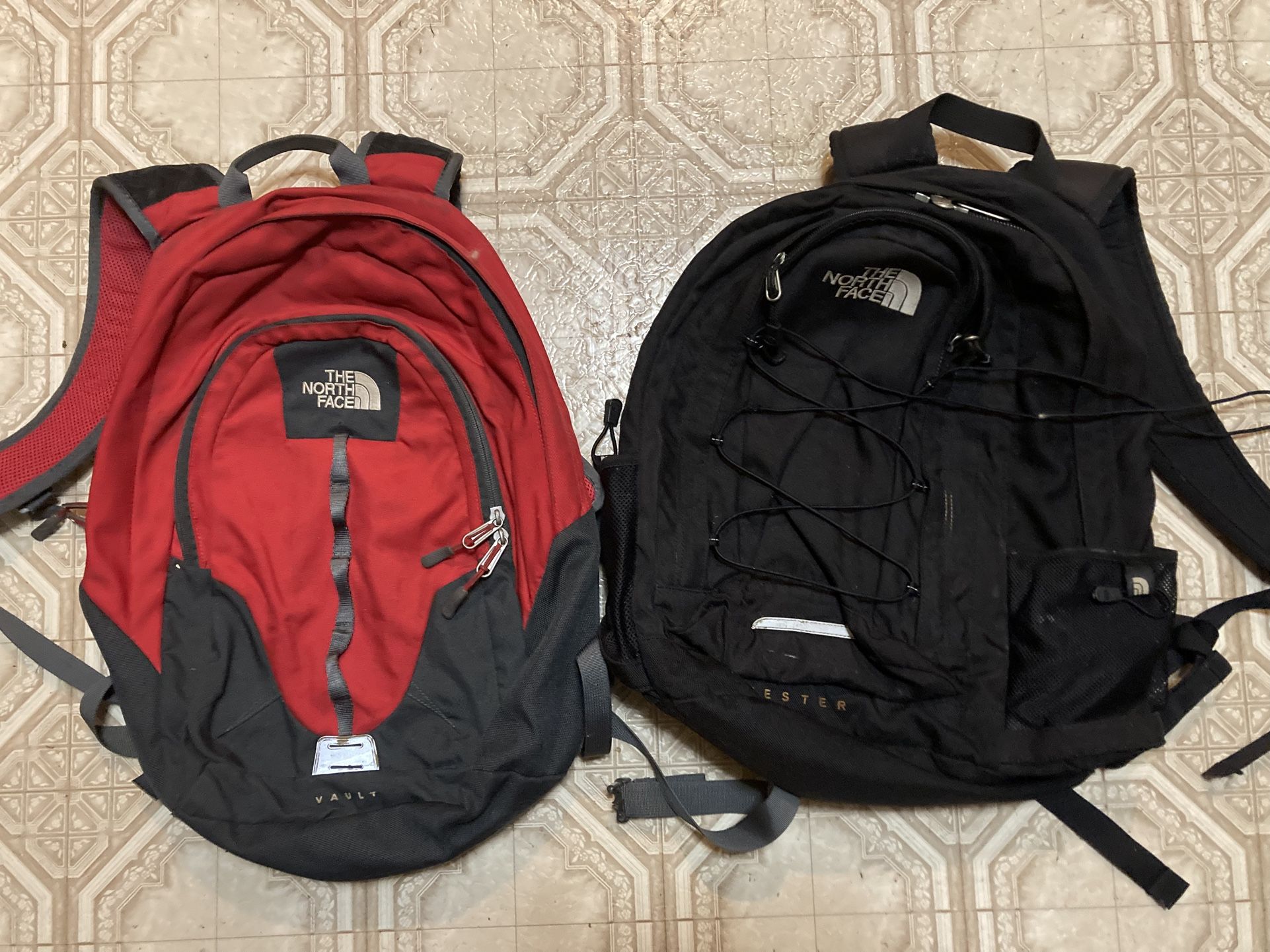 (2) NORTHFACE Backpacks VAULT & JESTER
