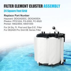Dilomber DEX2420DC Pool Filter Grid Assembly Replacement 24 Square Foot FNS Plus Pool and Hayward Pool D.E Filter DE2400 DE2420#Replace DEX2400DA 5902