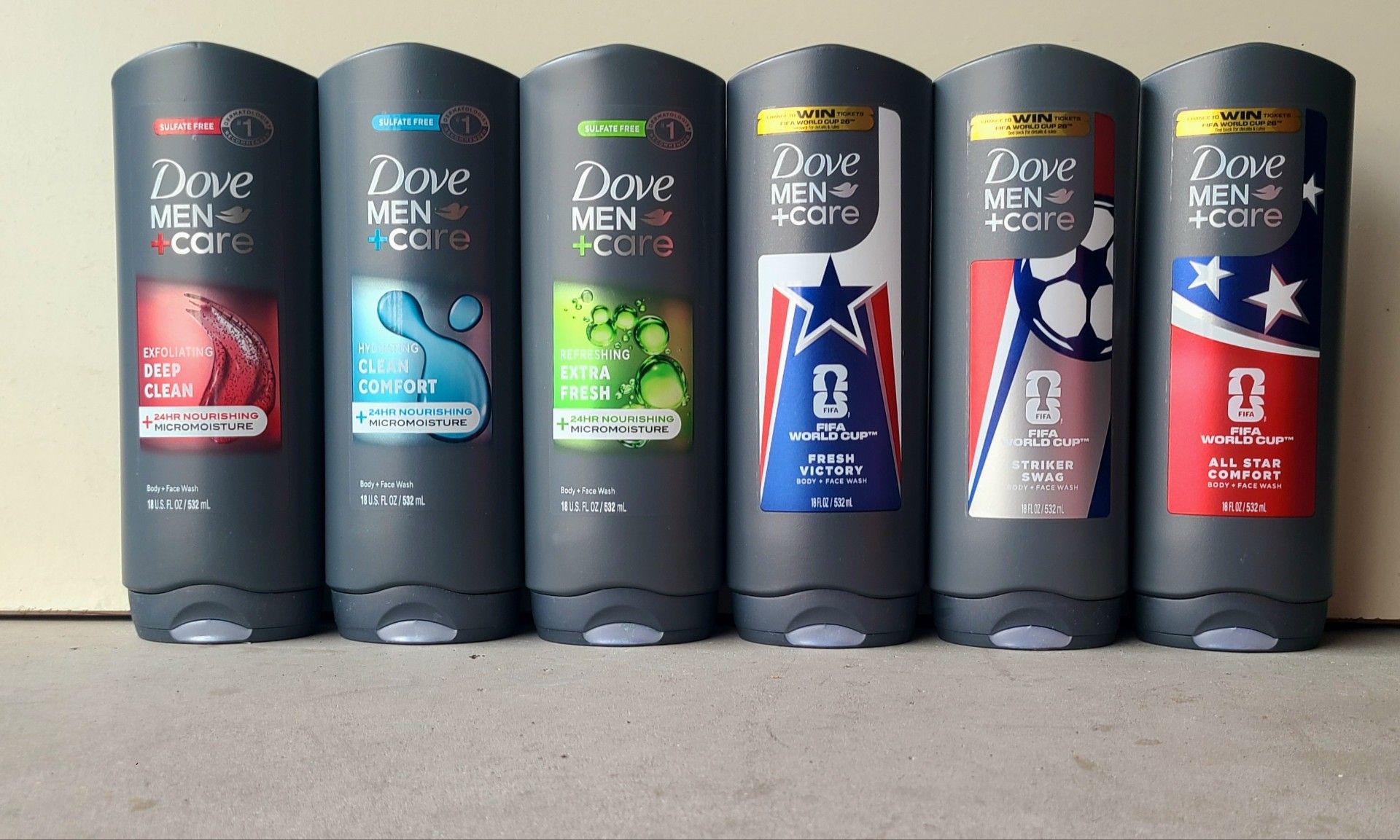 Dove men's body wash