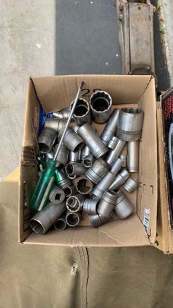 Box of used Vintage S-K Tools Sockets