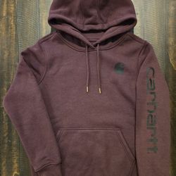 Carhartt Women's Relaxed Fit Midweight Logo Sleeve Graphic Hoodie