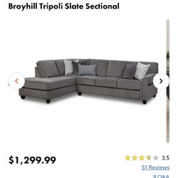 Broyhill Tripoli Slate Sectional (with Chaise)