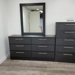Dresser With Mirror And Chest  💥 Cómoda Con Espejo Y Gavetero