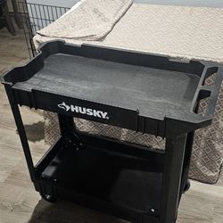 HUSKY 16in 2-shelf Rolling Cart