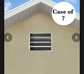 Case of 7- Gibraltar Building Products 14 in. × 12 in. Rectangular Silver Galvanized Steel Built-in Screen Gable Louver Vent