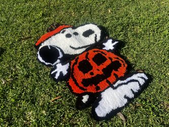 Pumpkin Snoopy Rug (Halloween Discount)