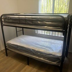 Twin Bunk Bed With Mattress Included New Twin Over Twin BUNk