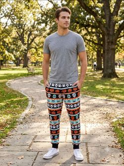 Pair of Way to Celebrate Halloween Print Pajama Pants Sz L