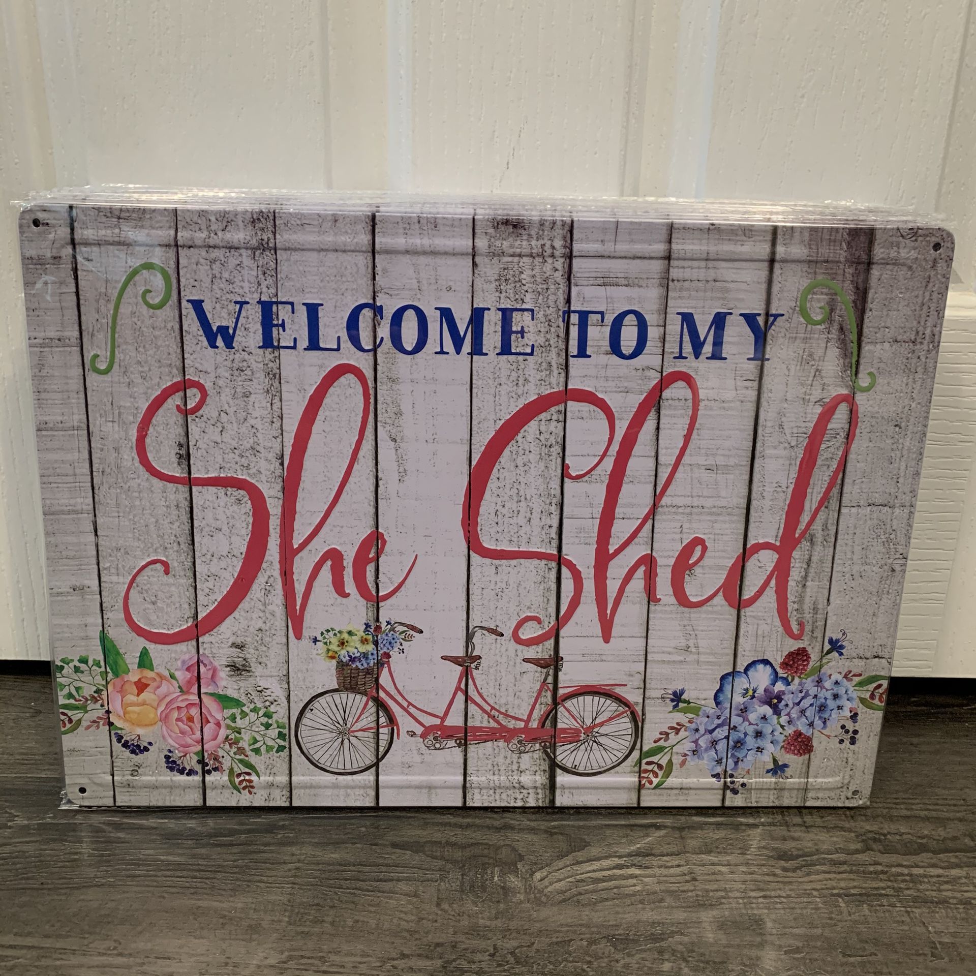 New 12”x17” Metal she shed sign