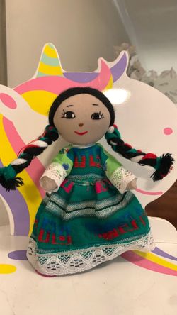 Mexican Hand made doll 7”