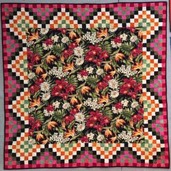 Handmade Hawaiian Themed Quilt